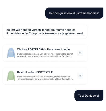 Product suggestion UI mockup